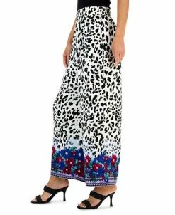 JM Collection Women's Leopard-Print Wide-Leg Pants, Created For Macy's -Anne Klein Sales Store 22354614 fpx