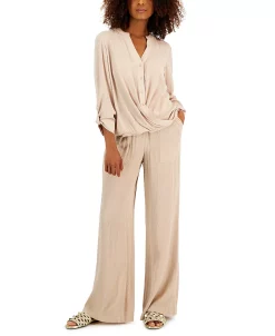 INC International Concepts Women's Button-Down Front-Twist Blouse, Created For Macy's -Anne Klein Sales Store 22360929 fpx