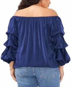 Vince Camuto Plus Size Bubble-Sleeve Off-The-Shoulder Top -Anne Klein Sales Store 22371232 fpx