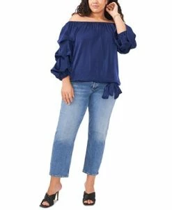 Vince Camuto Plus Size Bubble-Sleeve Off-The-Shoulder Top -Anne Klein Sales Store 22371233 fpx
