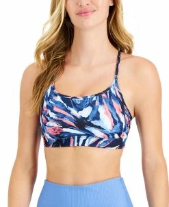 ID Ideology Women's Painterly Waves Low-Impact Sports Bra, Created For Macy's