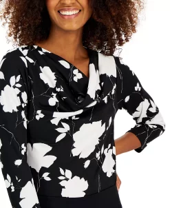Alfani Women's Cowlneck 3/4-Sleeve Top, Created For Macy's 6 Alfani Women's Cowlneck 3/4-Sleeve Top, Created For Macy's -Anne Klein Sales Store 22376429 fpx