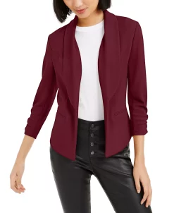 Bar III Knit-Crepe Ruched-Sleeve Blazer, Created For Macy's -Anne Klein Sales Store 22408171 fpx