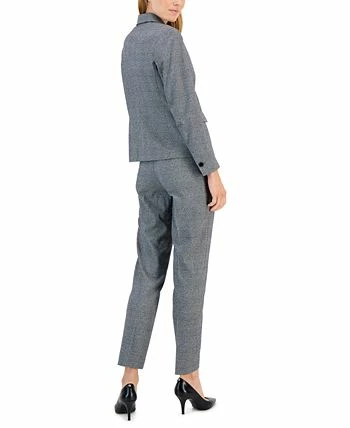 Anne Klein Women's Plaid One-Button Notch-Collar Pantsuit 2 Anne Klein Women's Plaid One-Button Notch-Collar Pantsuit - Image 2