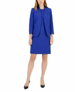 Anne Klein Sales Store 21 Anne Klein Executive Collection Shawl-Collar Sleeveless Sheath Dress Suit, Created For Macy's