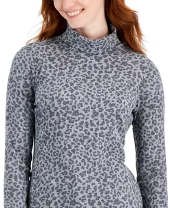 Style & Co Women's Leopard Turtleneck Sweater, Created For Macy's -Anne Klein Sales Store 22419180 fpx 1