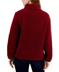 Style & Co Women's Sherpa Quarter-Zip Pullover, Created For Macy's -Anne Klein Sales Store 22419235 fpx