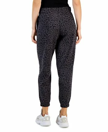 ID Ideology Petite Fleece Cheetah-Print Jogger Pants, Created For Macy's 2 ID Ideology Petite Fleece Cheetah-Print Jogger Pants, Created For Macy's - Image 2
