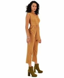 Bar III Women's V-Neck Tie-Waist Jumpsuit, Created For Macy's -Anne Klein Sales Store 22426545 fpx