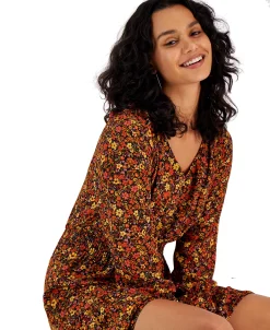 Bar III Women's Long-Sleeve V-Neck Ruffle-Hem Dress, Created For Macy's 8 Bar III Women's Long-Sleeve V-Neck Ruffle-Hem Dress, Created For Macy's -Anne Klein Sales Store 22426615 fpx