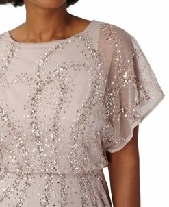 Adrianna Papell Damask Sequined Mesh Dress -Anne Klein Sales Store 22446090 fpx