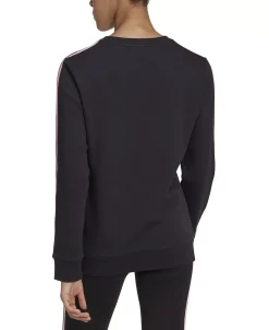 ADIDAS Women's 3-Stripe Cotton Fleece Crewneck Sweatshirt -Anne Klein Sales Store 22450142 fpx