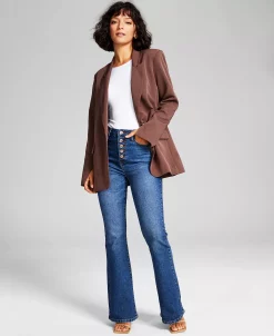 And Now This Women's Oversized Notched Collar One-Button Blazer -Anne Klein Sales Store 22457196 fpx