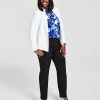 Kasper Women's Blazer, Printed Cowlneck Top & Slim Modern Trousers