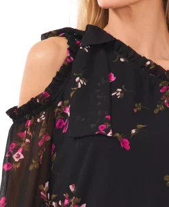 CeCe Women's Cold-Shoulder Bow Blouse -Anne Klein Sales Store 22467458 fpx