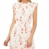 CeCe Women's Floral Print Smocked-Waist Midi Dress