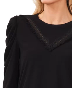 CeCe Women's Puffed Sleeve Ruffled Top -Anne Klein Sales Store 22476964 fpx