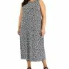Vince Camuto Plus Size Printed Sleeveless Maxi Dress