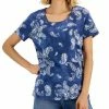Karen Scott Women's Paisley-Print Relaxed Scoop-Neck Top, Created For Macy's