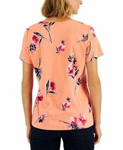 Karen Scott Women's Venus Fleur Printed Relaxed Top, Created For Macy's -Anne Klein Sales Store 22514412 fpx