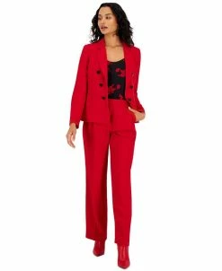 Bar III Women's Faux Double-Breasted Blazer, Camisole & Pants, Created For Macy's