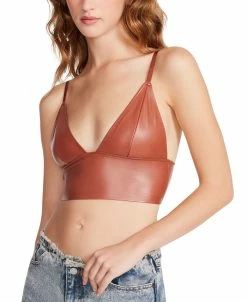 Steve Madden Women's Melika Faux-Leather Bralette