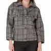 Black Tape Women's Plaid-Print Long-Sleeve Jacket