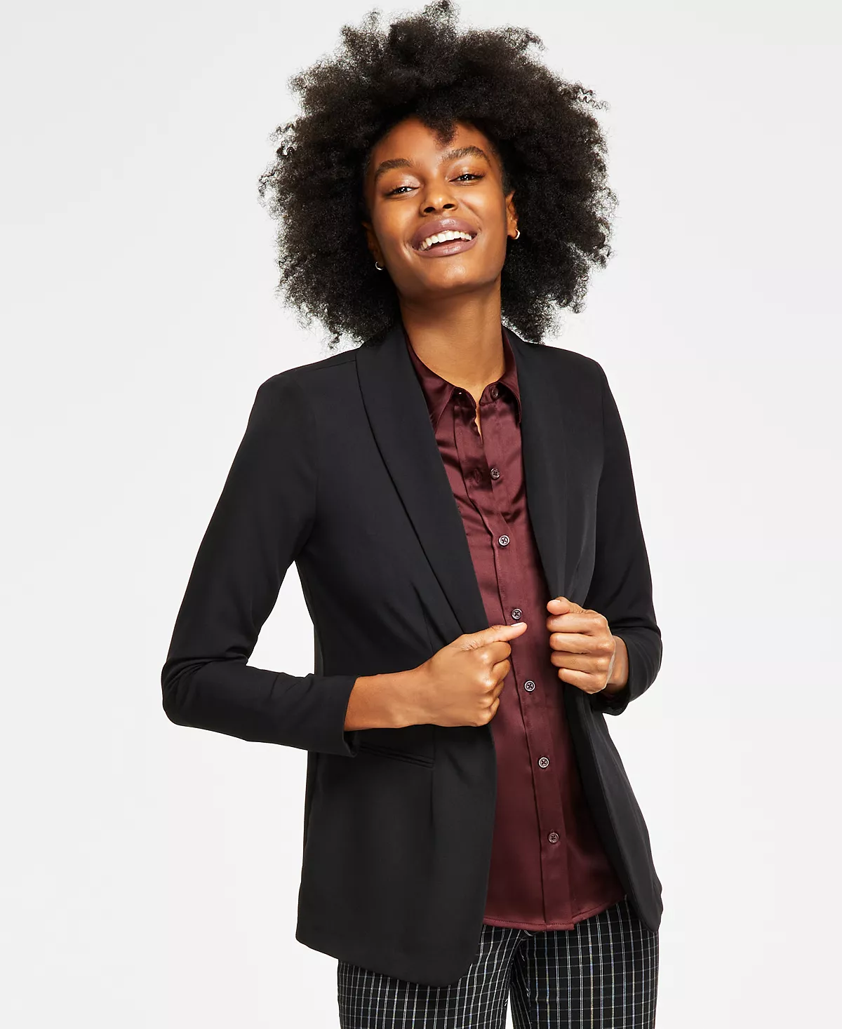 Alfani Women's Shawl-Collar Blazer, Created For Macy's 4 Alfani Women's Shawl-Collar Blazer, Created For Macy's - Image 4