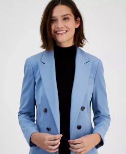 Bar III Women's Bi-Stretch Faux-Double-Breasted Jacket, Created For Macy's -Anne Klein Sales Store 22542387 fpx