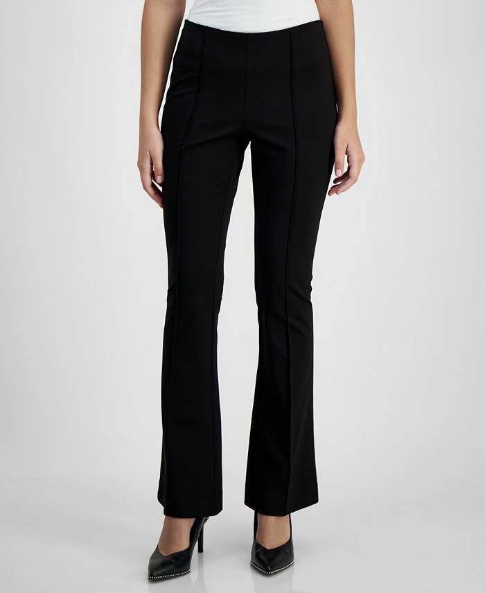Bar III Women's Pull-On High-Rise Flare-Leg Pants, Created For Macy's 1 Bar III Women's Pull-On High-Rise Flare-Leg Pants, Created For Macy's