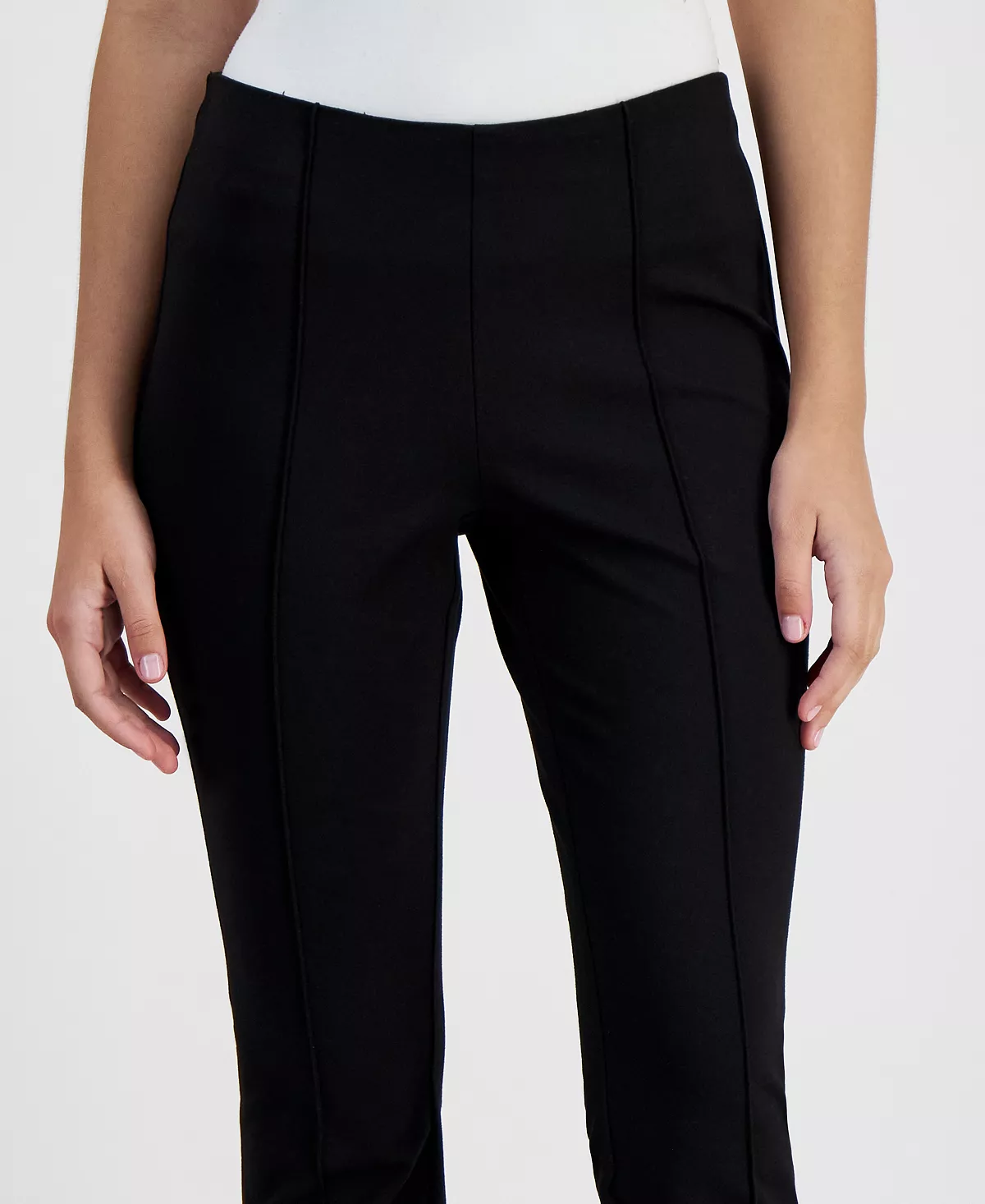 Bar III Women's Pull-On High-Rise Flare-Leg Pants, Created For Macy's 4 Bar III Women's Pull-On High-Rise Flare-Leg Pants, Created For Macy's - Image 4