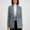 Bar III Women's Houndstooth Faux-Double-Breasted Jacket, Created For Macy's