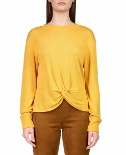 Sanctuary Women's Knotted-Front Long-Sleeve Knit Top