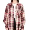 Sanctuary Women's Plaid-Print Drop-Shoulder Tunic Shirt