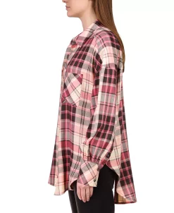 Sanctuary Women's Plaid-Print Drop-Shoulder Tunic Shirt -Anne Klein Sales Store 22554911 fpx