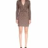 Sanctuary Women's Ruched-Knit Houndstooth Mini Dress