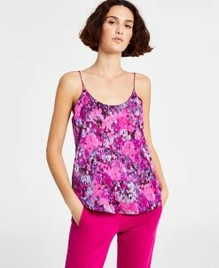 Bar III Women's Blurred Print Scoop-Neck Camisole