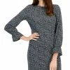 Kasper Women's Printed Boat-Neck Bell-Sleeve Top