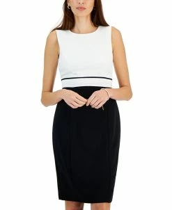 Kasper Women's Sleeveless Colorblocked Sheath Dress