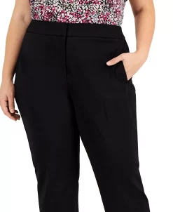 Bar III Plus Size Compression Straight-Leg Ankle Pants, Created For Macy's -Anne Klein Sales Store 22567237 fpx