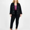 Bar III Plus Size Faux Double-Breasted Tweed Blazer, Created For Macy's