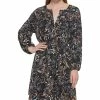Vince Camuto Women's Printed Balloon-Sleeve Belted Dress