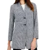 Kasper Women's Printed Two-Button Longline Blazer Topper