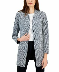 Kasper Women's Printed Two-Button Longline Blazer Topper -Anne Klein Sales Store 22573616 fpx