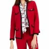 Kasper Women's Collarless Colorblocked Open-Front Blazer