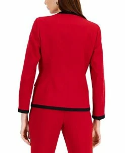 Kasper Women's Collarless Colorblocked Open-Front Blazer 5 Kasper Women's Collarless Colorblocked Open-Front Blazer -Anne Klein Sales Store 22573624 fpx