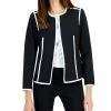 Kasper Women's Colorblocked Open-Front Long-Sleeve Blazer