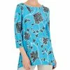 JM Collection Women's Beauty Flow Floral-Print Swing Top, Created For Macy's