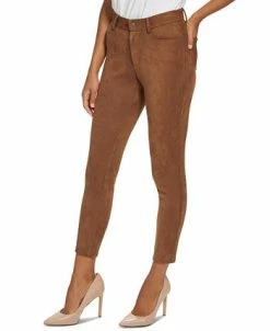 Tommy Hilfiger Faux Suede Mid Rise Skinny Ankle Pants -Anne Klein Sales Store 22584028 fpx
