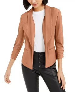 Bar III Knit-Crepe Ruched-Sleeve Blazer, Created For Macy's -Anne Klein Sales Store 22585410 fpx